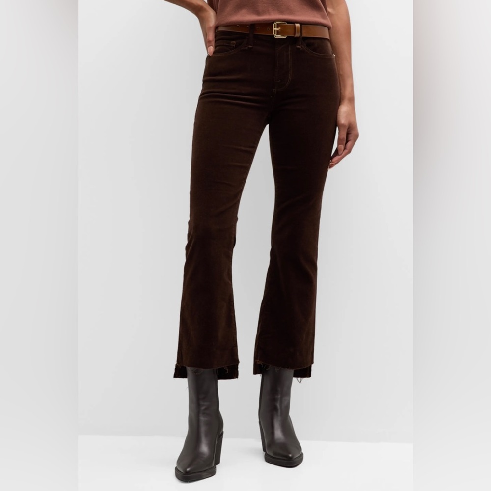 Brown Le Crop Velvet FRAME pants. Size 10 - Picture 7 of 7